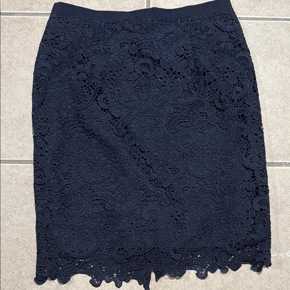 Joe Fresh Blue lace Pencil Skirt